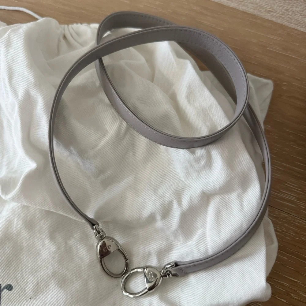 Lady Dior Medium Cannage Lambskin Gray Silver Hardware Vintage Authentic